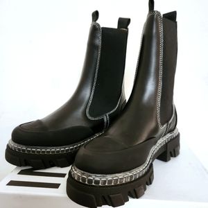 GANNI Cleated Mid Chelse Boots